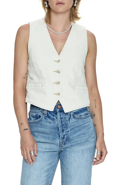 Pistola Vero Button-Up Vest in Ecru at Nordstrom, Size Xx-Small | Nordstrom