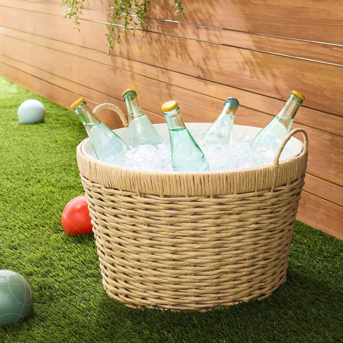 23L Woven Wrapped Metal Beverage Tub - Hearth & Hand™ with Magnolia | Target