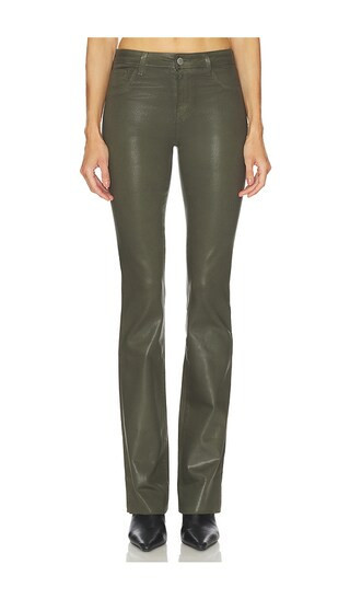 L'AGENCE Ruth Straight Undone Hem in Olive. - size 28 | Revolve Clothing (Global)