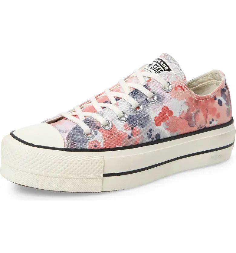 Chuck Taylor® All Star® Washed Floral Platform Sneaker | Nordstrom