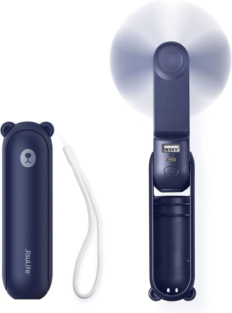 JISULIFE Handheld Mini Fan, 3 IN 1 Hand Fan, USB Rechargeable Small Pocket Fan [12-19 Working Hou... | Amazon (US)