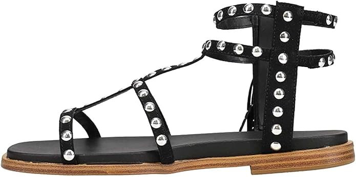 MIA Womens Kathalina Studded Gladiator Athletic Sandals Casual - Black | Amazon (US)