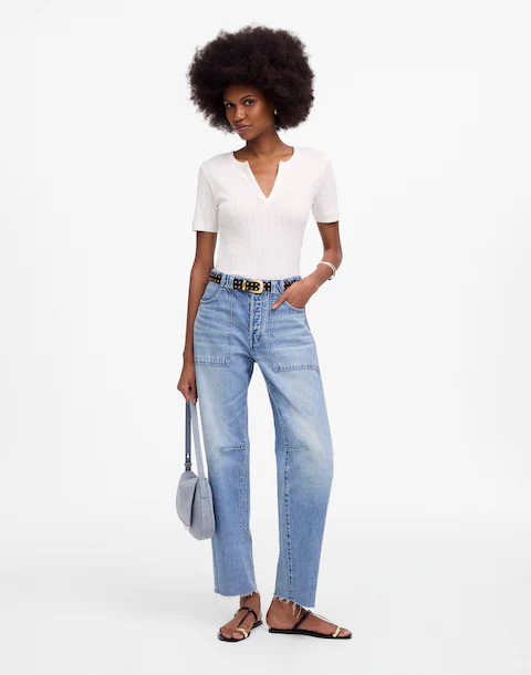 The Darted Barrel-Leg Jean | Madewell