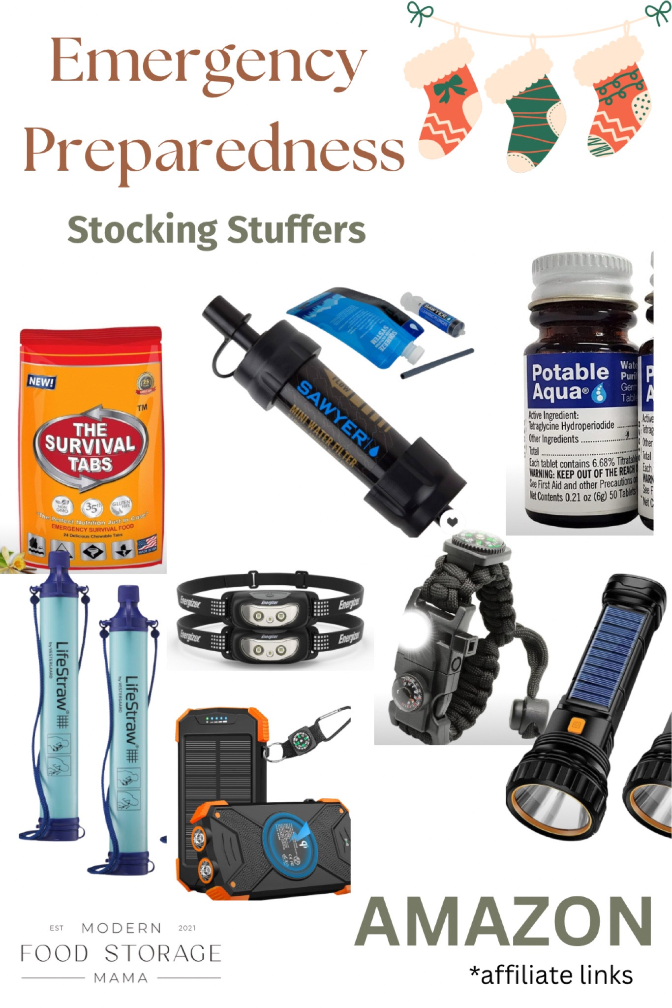 I know Emergency Preparedness supplies are not on your Christmas list… but hear me out, what if you added a few items to your families stockings? 

So often stockings get filled will junk we wont ever use. This year why not throw in a few emergency preparedness stocking stuffers? After all some of these items could save a life in life in an emergency!! 

#LTKHoliday #LTKGiftGuide #LTKSeasonal