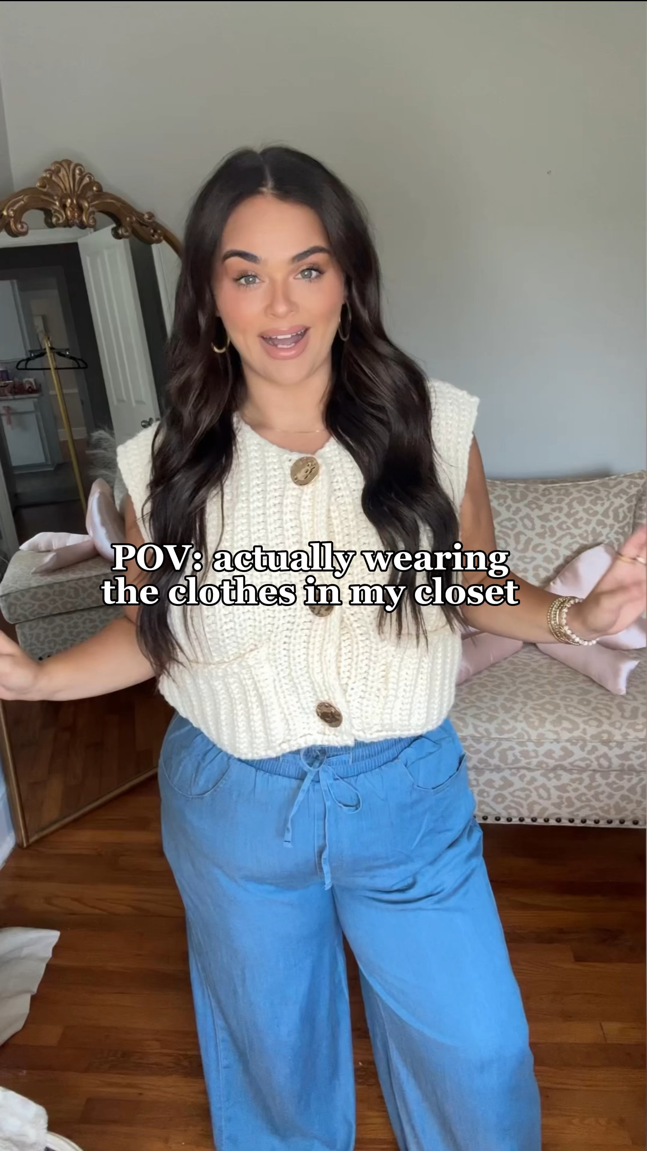 Wearing a size large in the vest and size 14 in pants 🤍 sadly the shoes are sold out :(

Fall, fall style, fall fashion, transition outfit, mid size 

#LTKMidsize #LTKStyleTip