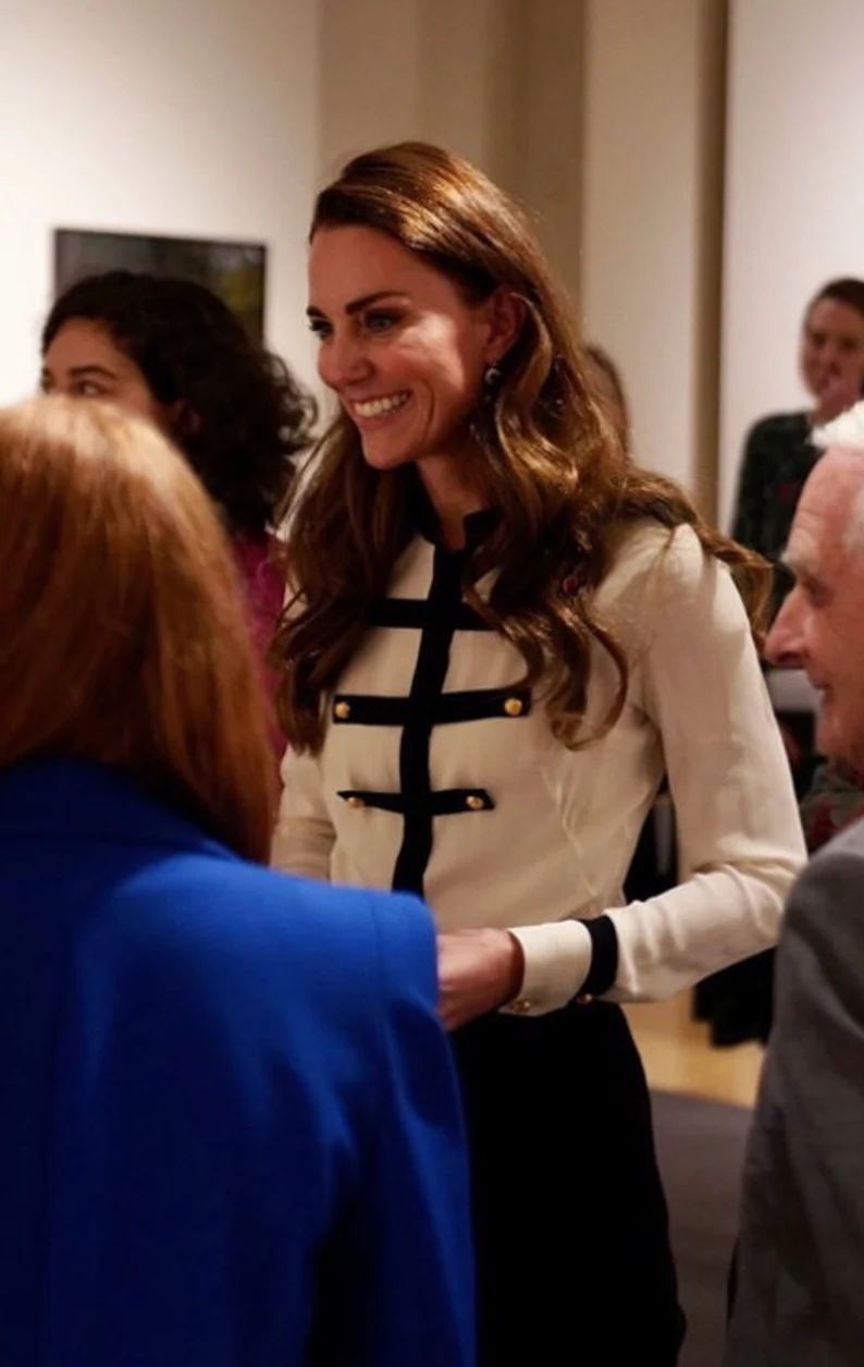 Kate Middleton Military Style White Black Gold Button Jacket | Etsy | Etsy (US)