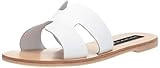 STEVEN by Steve Madden Women's Greece Flat Sandal, White Leather, 7 M US | Amazon (US)