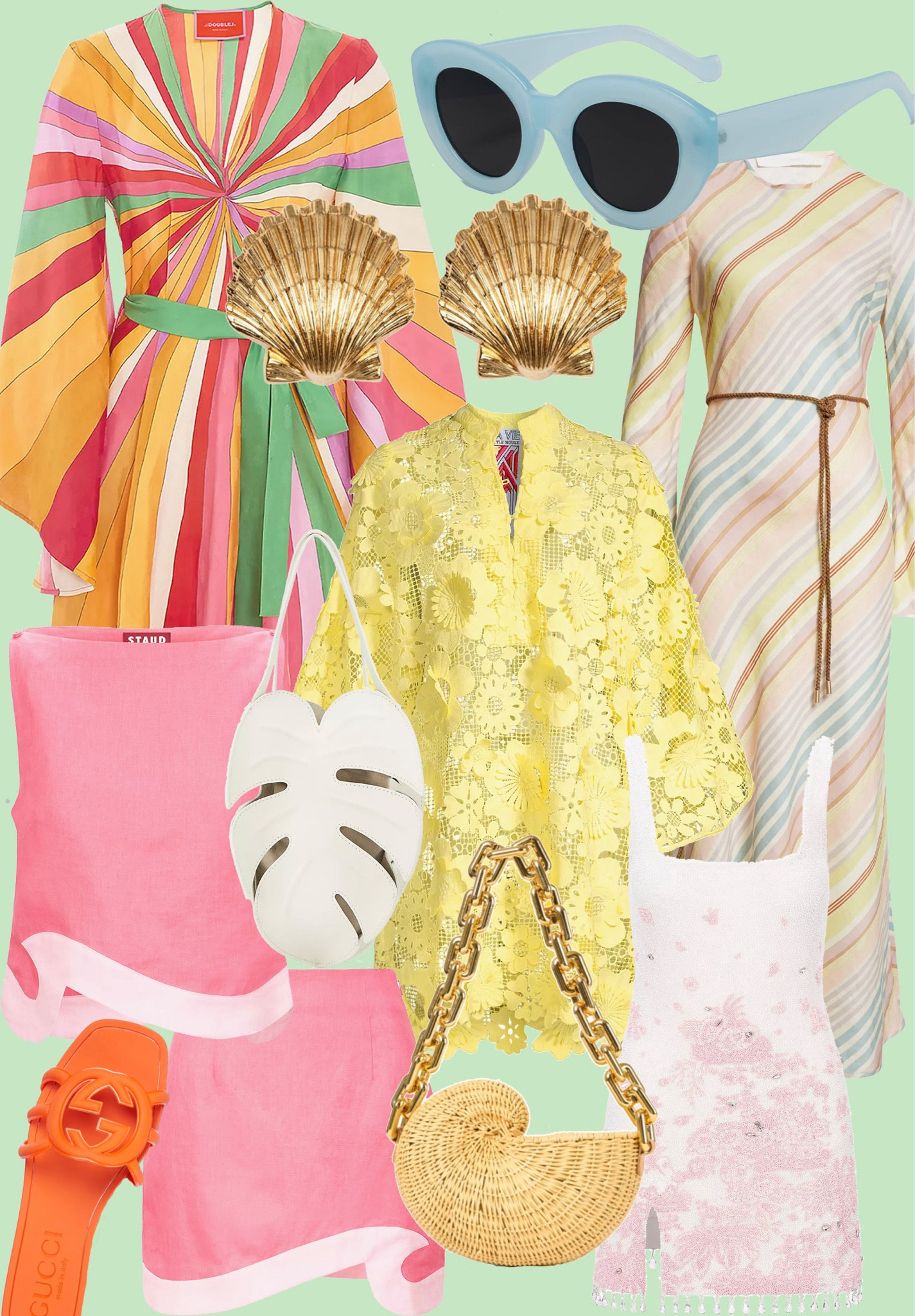 Palm royale, palm beach, beach vacation, colorful outfit, summer outfit, summer style, colorful, saks, Nordstrom 