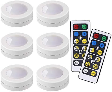 LEDERA Wireless LED Puck Lights, Kitchen Under Cabinet Lighting with Remote Control, Battery Powe... | Amazon (US)