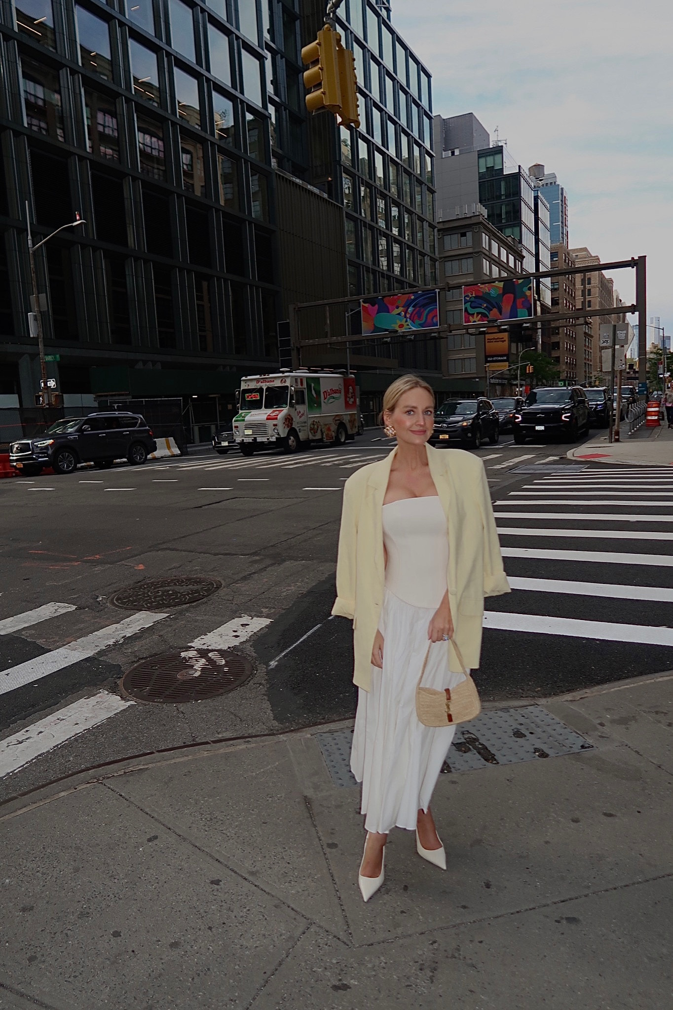 white corset dress + oversized butter yellow blazer  

#LTKStyleTip #LTKSeasonal #LTKWedding