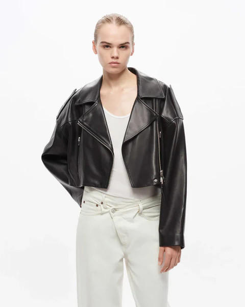 Remi Cropped Leather Jacket | Penfield Collective