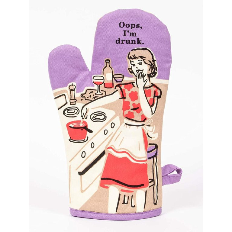 Oven Mitt, Oops I'm Drunk, super-insulated uilting, natural-fitting shape, 100% cotton | Walmart (US)