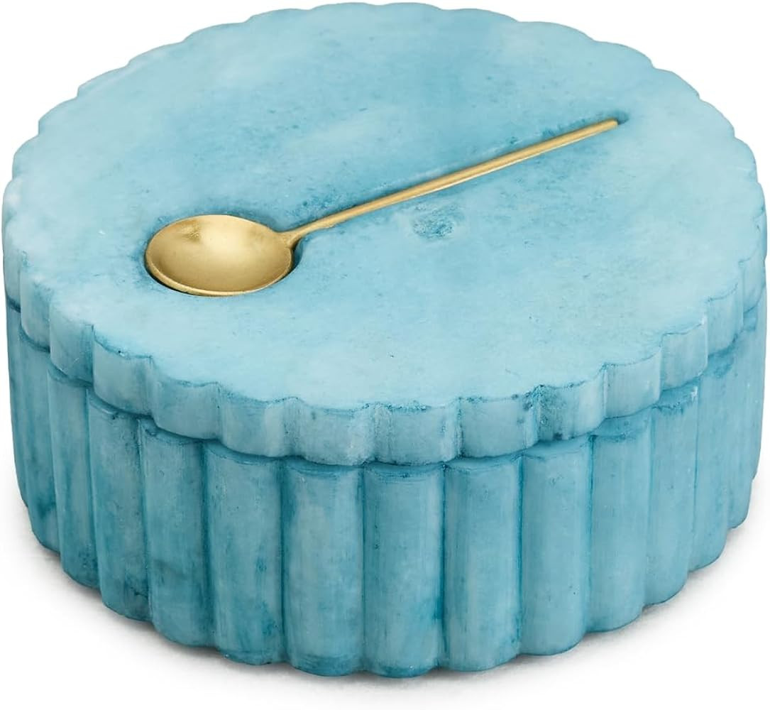 Amazon.com: Kassatex Women's Shopbop x Bath Salt Cellar with Spoon, Azure, Blue, One Size : Beaut... | Amazon (US)