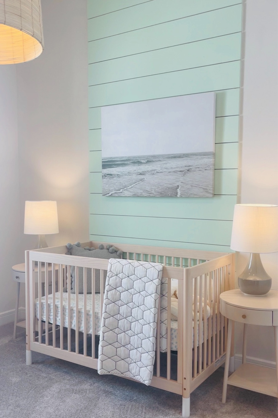 Gender Neutral Baby Nursery with modern coastal design style 

#LTKhome #LTKkids