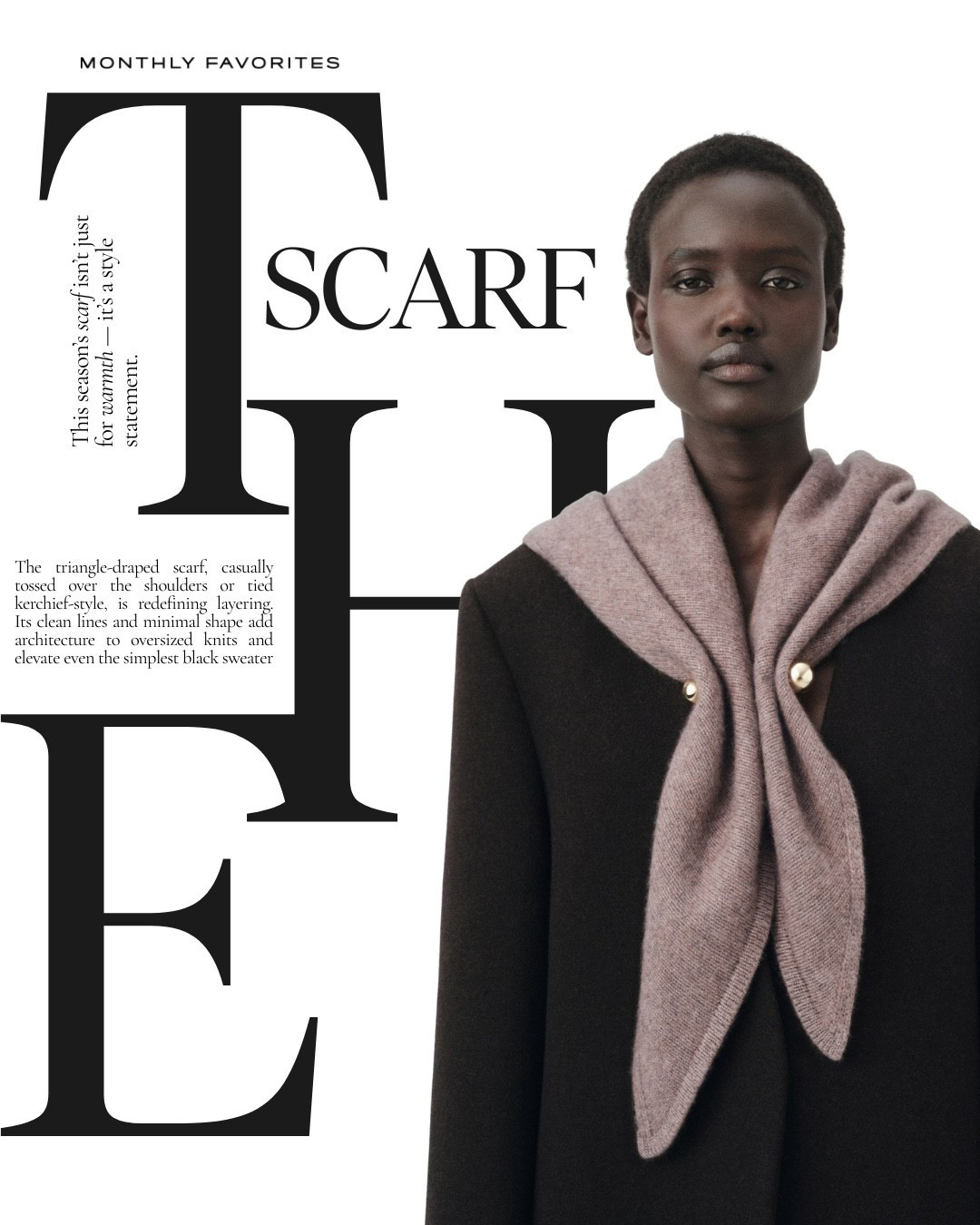 Trending: the Triangle Draped Scarf — This season’s it-accessory adds instant polish and warmth. Drape it over the shoulders for relaxed volume, tie kerchief-style at the neck, belt it poncho-style over knits, or layer it under a blazer for clean lines. Try tonal textures (wool, cashmere) in cocoa, camel, or charcoal to elevate denim, trousers, and slip skirts—one piece, many outfits.⁠
⁠
 Follow @monthlyfavorites for more fall styling guides and join our inner circle (The Monthly) for editor-curated picks delivered to your inbox (link in bio).⁠
⁠
#trianglescarf #fallaccessories #scarfstyle #scarfoutfit #layeringseason #capsulewardrobe #quietluxury #minimalstyle #fallfashion #outfitideas #wardrobestaples #editorialstyle #MonthlyFavorites


#LTKFindsUnder100 #LTKWorkwear #LTKStyleTip
