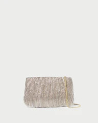 Brit Champagne Flat Pleated Clutch | Loeffler Randall