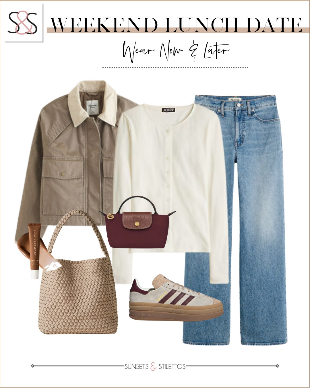 A light jacket with long sleeve top goes great with wide leg jeans for spring! Perfect for any occasion from work to the weekend! 

Sunsets and Stilettos, workwear, adidas sneakers 

#LTKSeasonal #LTKOver40 #LTKWorkwear