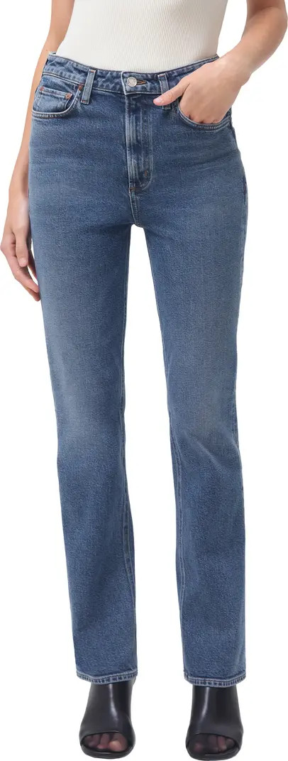 Valen High Waist Slim Fit Organic Cotton Bootcut Jeans | Nordstrom