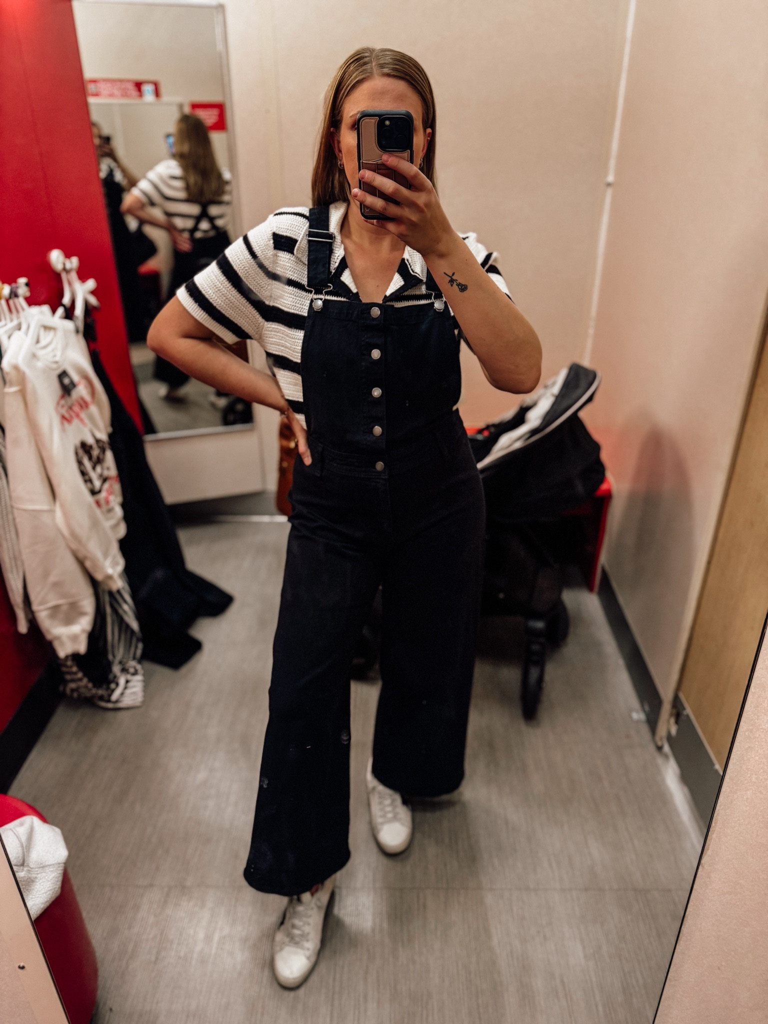 Obsessed with this new look from @target! This sweater is so soft and I paired it with their Universal Thread overalls (my new faves!). Perfect for a casual day out. Anyone else love Target finds? 

#LTKSaleAlert #LTKFindsUnder50 #LTKStyleTip