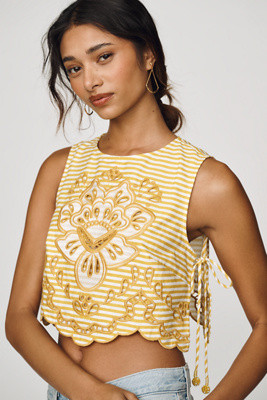 Richilieur Embroidered Tank Top | Anthropologie (US)