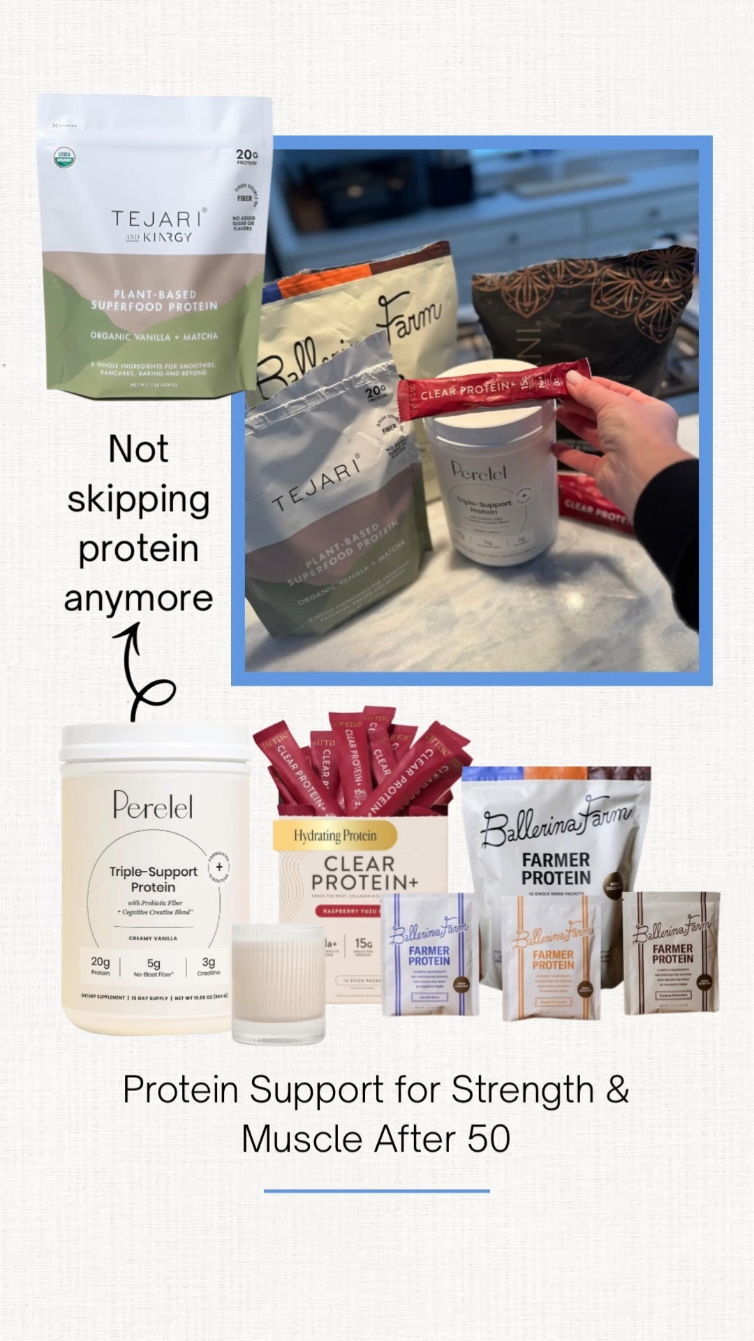 Best protein routine for strength and healthy aging.

#LTKTravel #LTKOver40 #LTKootd