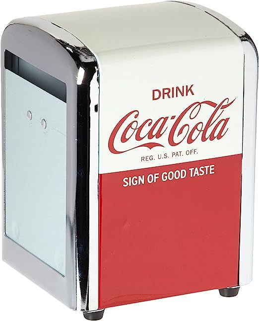 Tablecraft Coca-Cola Napkin Dispenser, Half, Red | Amazon (US)