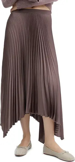 MANGO Handkerchief Hem Pleated Skirt | Nordstrom | Nordstrom