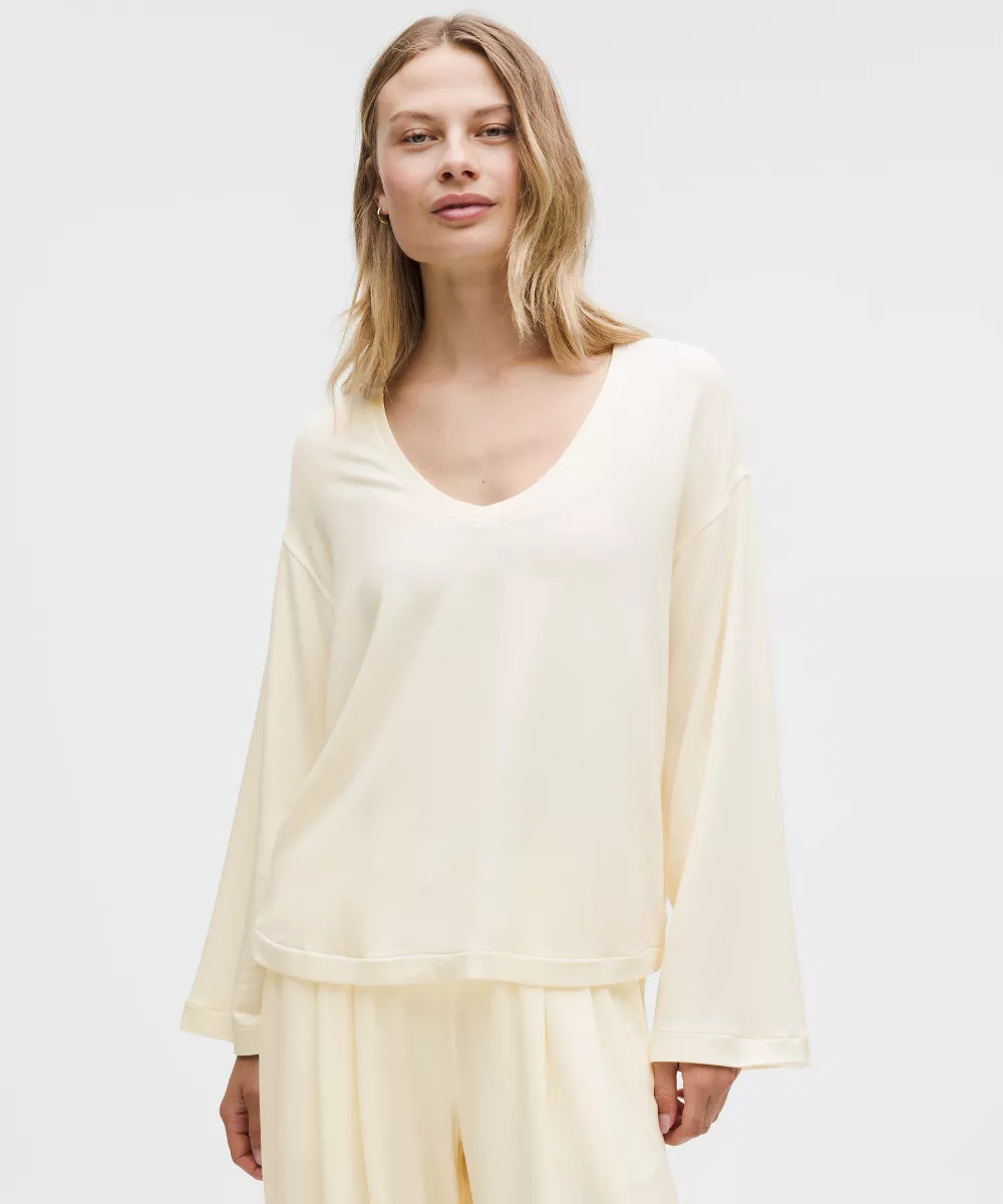 BeCalm V-Neck Bell Sleeve Shirt | lululemon (AU)