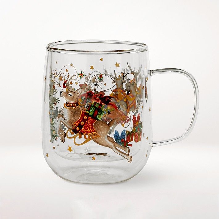 'Twas the Night Before Christmas Double-Wall Coffee Mugs | Williams-Sonoma