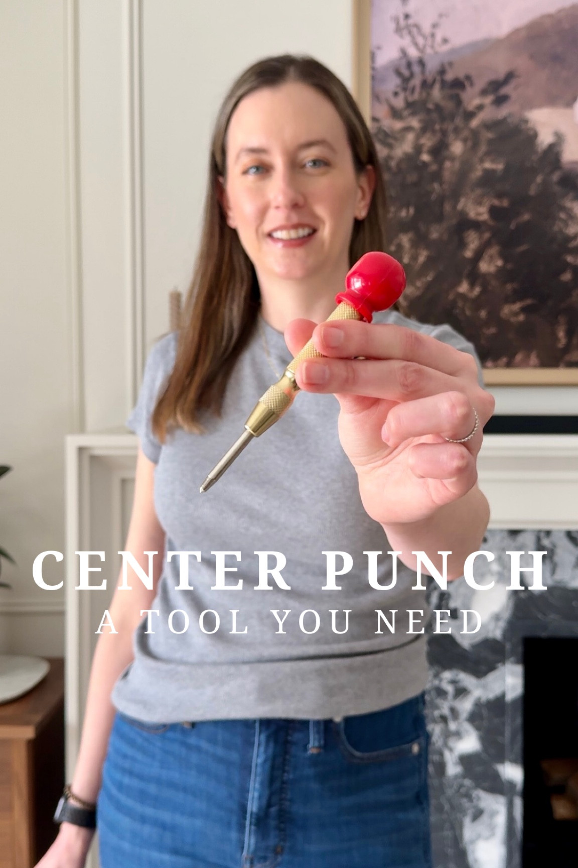 We find ourselves reaching for the center punch tool more often than we ever expected! It is so convenient and helps make drilling pilot holes more accurate. It especially comes in handy when you’re mounting door hardware for a kitchen or something like the walnut cabinets we just built. 
#powertools #tools #centerpunch #powerdrill