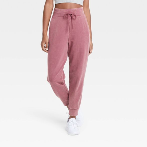 Women's Mid-Rise French Terry Acid Wash Jogger Pants - JoyLab™ | Target