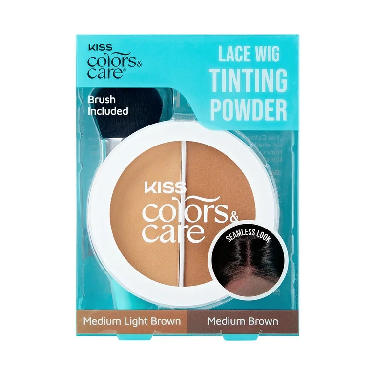 KISS Colors & Care Lace Wig Tinting Powder & Brush, 8g (0.28 oz.) - Light Duo | Walmart (US)