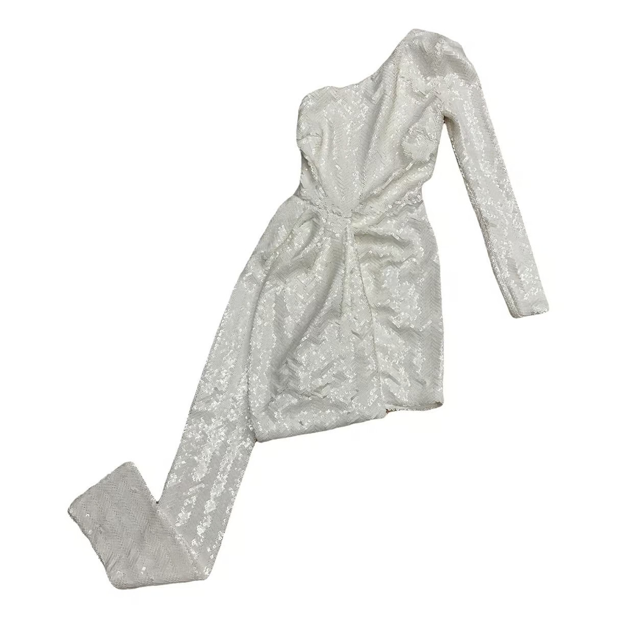 Glitter mini dress Nadine Merabi White size S International in Embellished - 34578314 | Vestiaire Collective (Global)