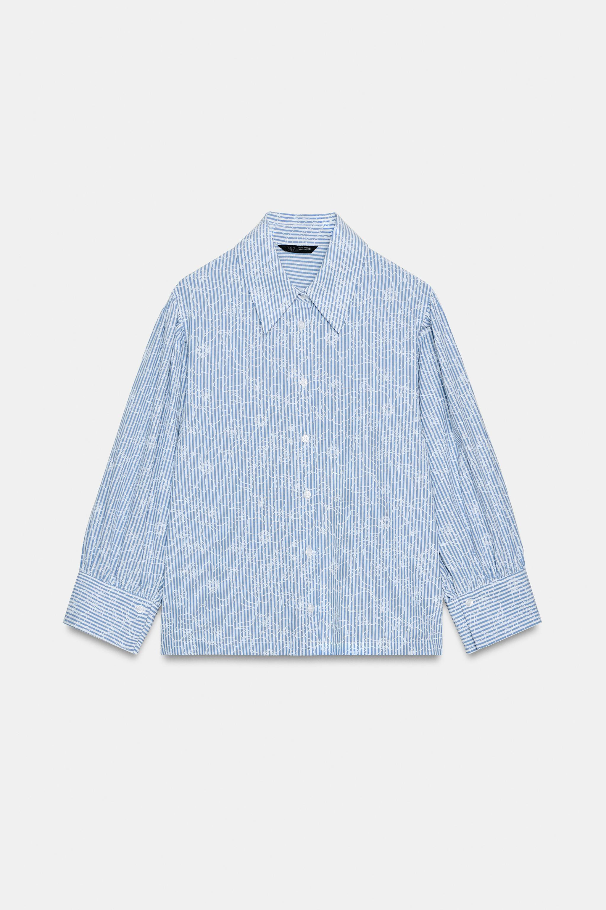 STRIPED FLORAL PRINT SHIRT | Zara US