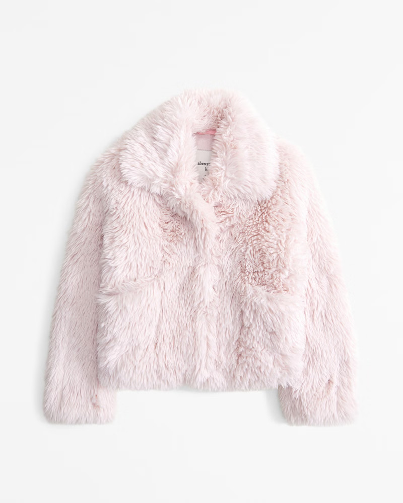 girls faux fur jacket | girls coats & jackets | Abercrombie.com | Abercrombie & Fitch (US)