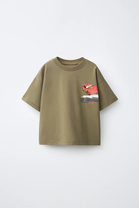 Disney/Pixar Cars Lightning McQueen Graphic T-Shirt | Zara US
