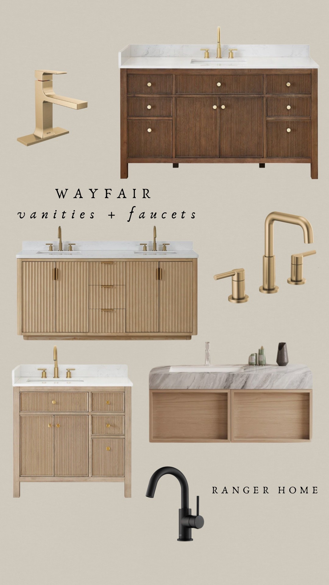 WAYFAIR bath vanities + faucets 🤍

#LTKSaleAlert #LTKHome