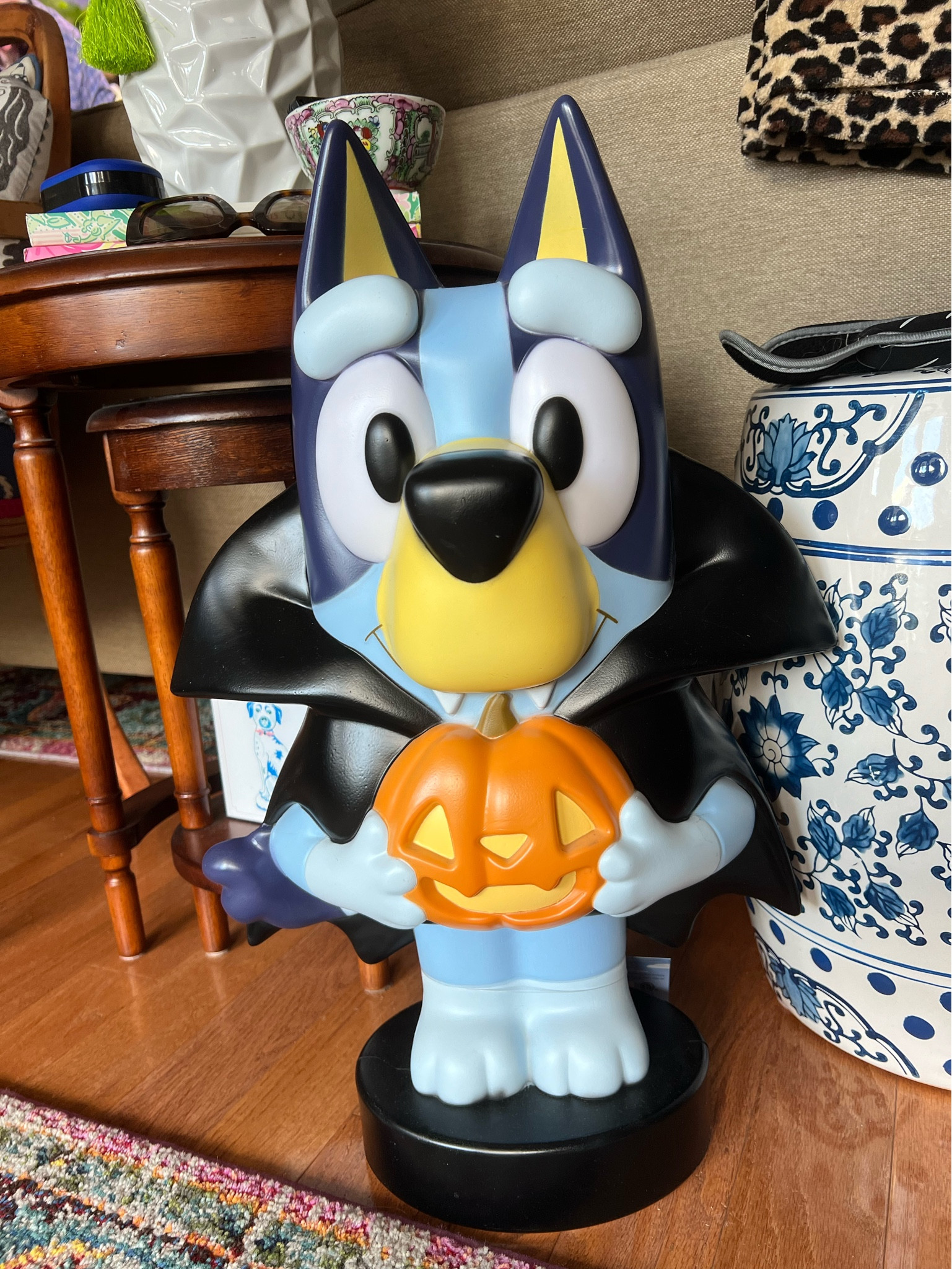 bluey blow mold for halloween decorations 🧡🖤 

#LTKFamily #LTKSeasonal #LTKKids