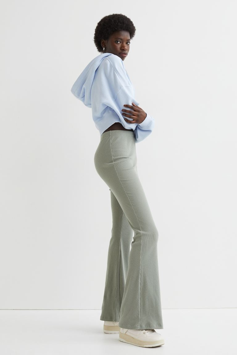 Ribbed Jersey Jazz Pants | H&M (US + CA)
