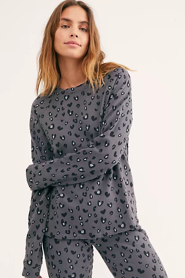 Heart Leopard Cut Off Raglan | Free People (Global - UK&FR Excluded)