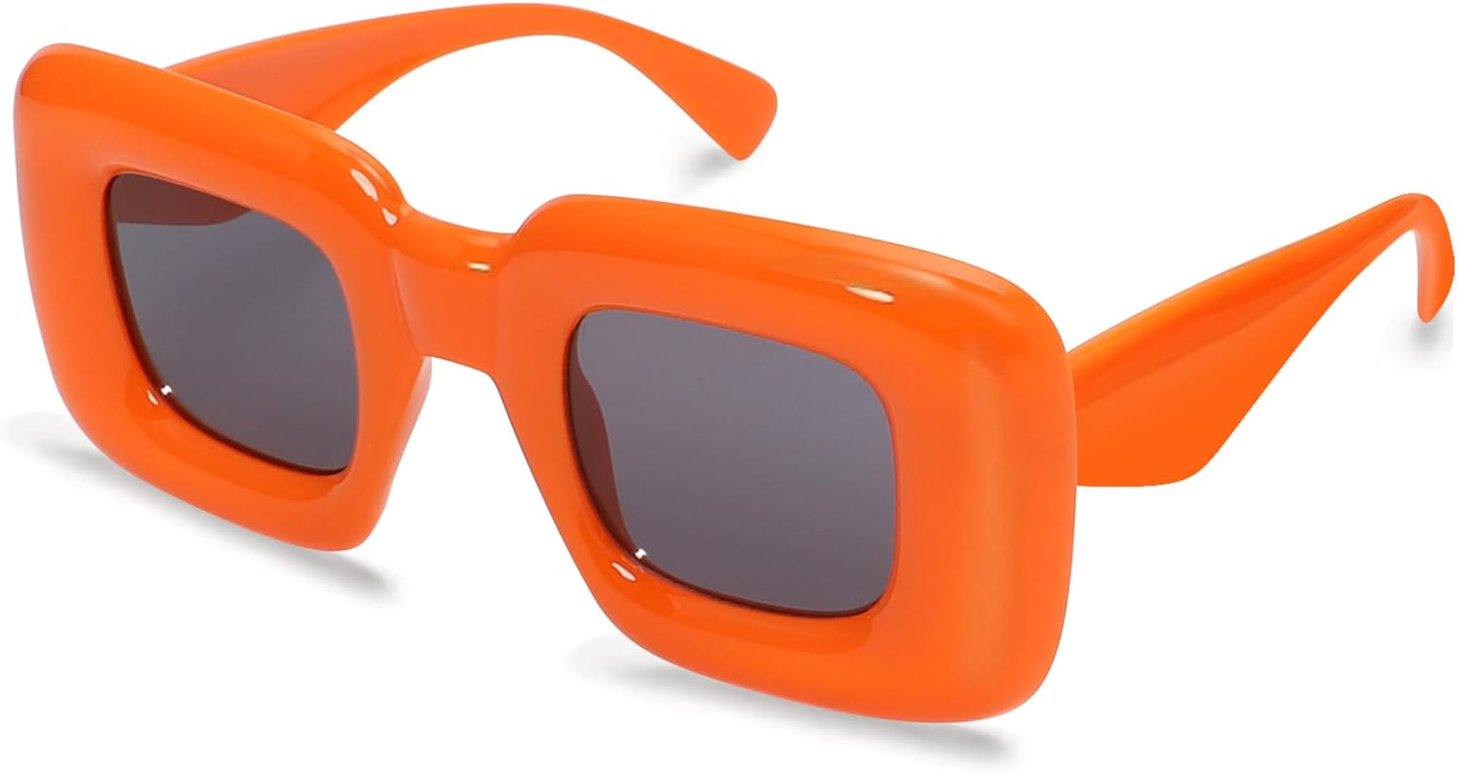 Akirawang Fashion Square Inflated Sunglasses for Women Men Oversized Thick Frame Trendy Glasses M... | Amazon (US)