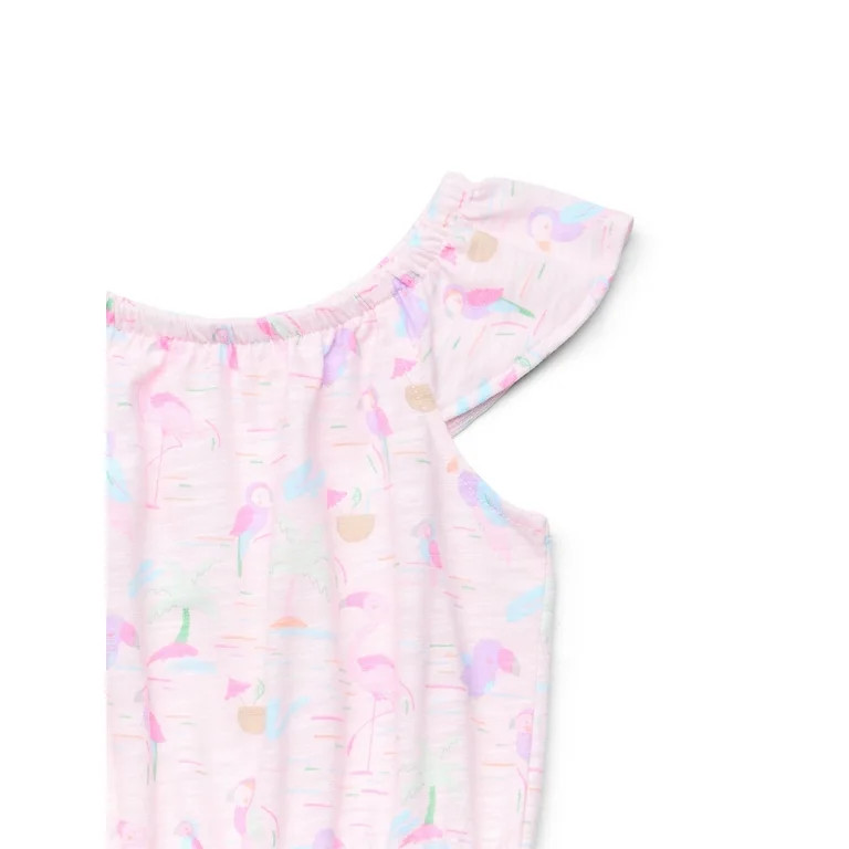 365 Kids by Garanimals Girls Print Romper, Sizes 4-10 | Walmart (US)