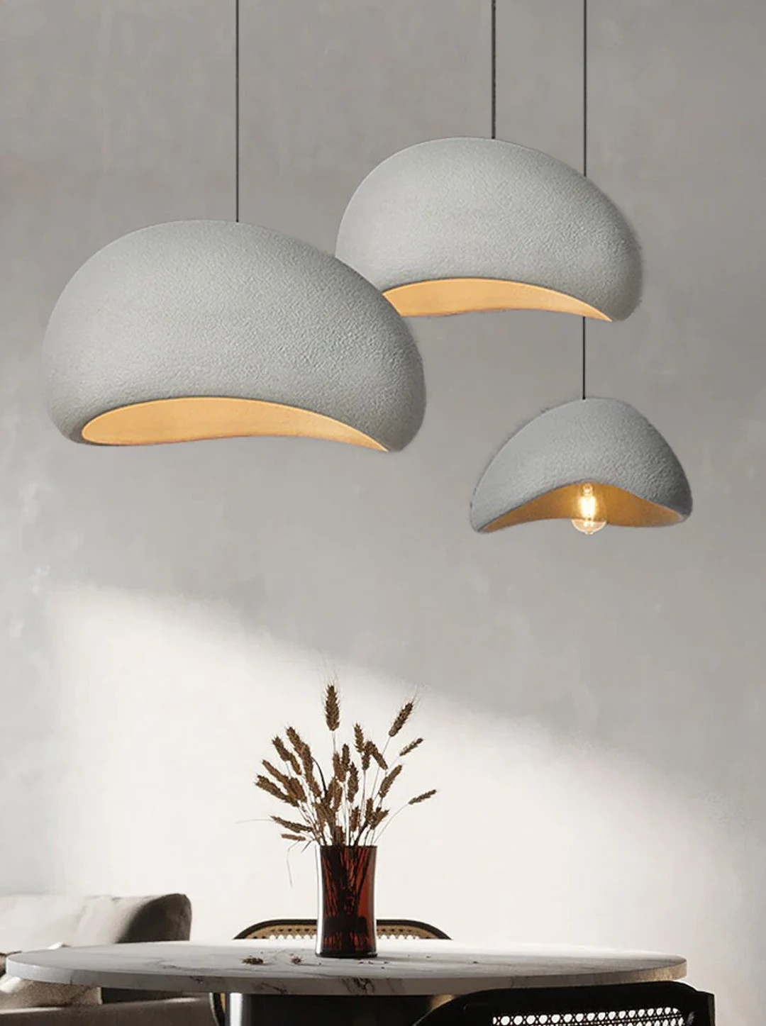 Handmade Wabi-Sabi Chandelier, Modern Minimalist Dining Room Living Room Bedroom Bar Pendant Ligh... | Etsy (US)