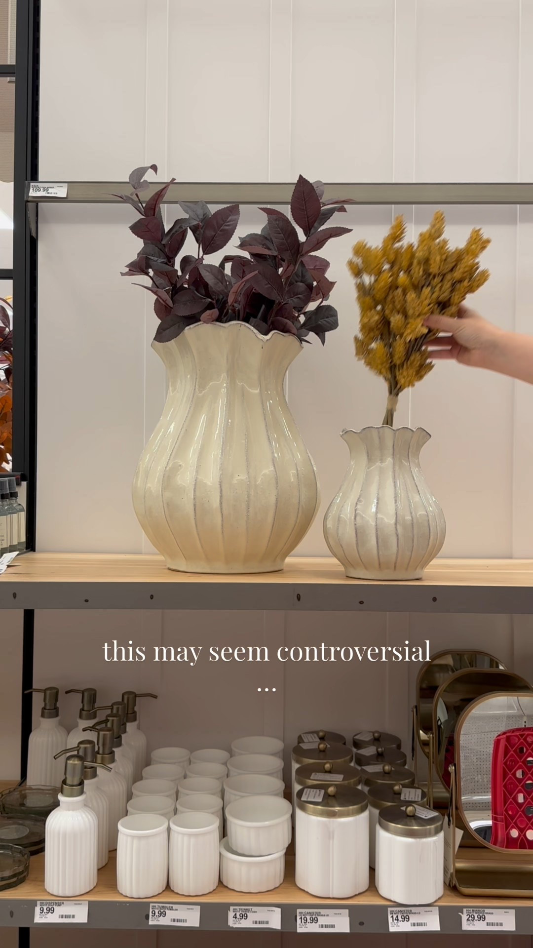 Some may disagree 🤭 & that’s ok 🤍

I mean how could I not?! I finally got my hands on the viral xl flower vase from @hearthandhandwithtarget 😍 Would you be caught doing this? Let me know in the comments 👇🏼

Comment SHOP for the links to my setup ✨🔗 

——
Target Finds, Fall Home Decor, Fall Home, Trending Target Vase | #targetstyle #targethomedecor #homefinds #fallfinds #targetfallfinds #shopfall #shoptarget #fyp #explorehome #explorepage

#LTKFindsUnder50 #LTKSeasonal #LTKHome