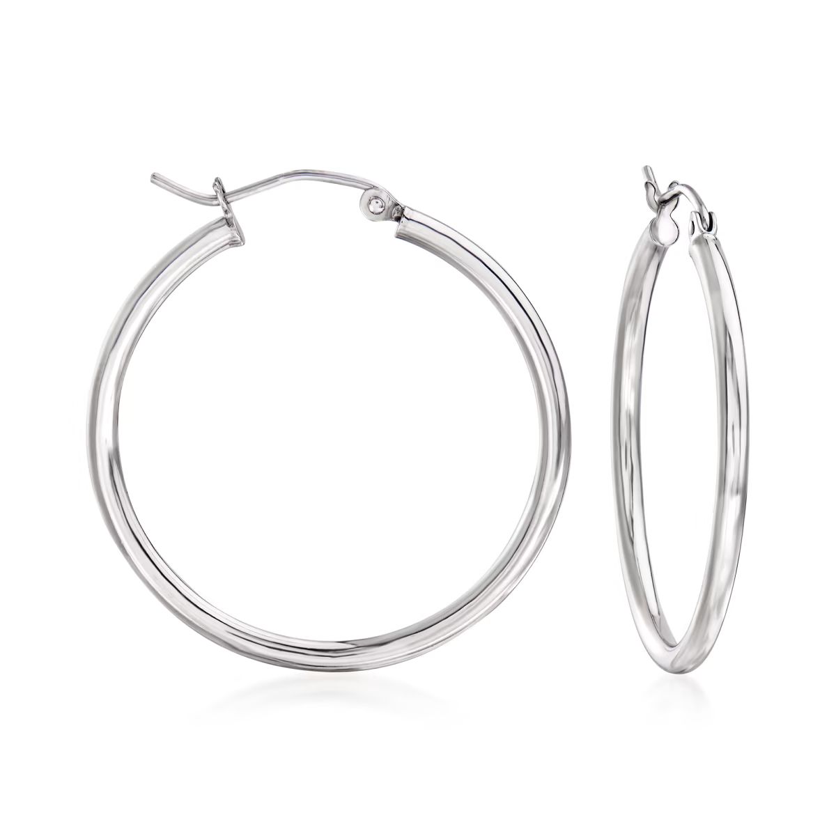 2mm Sterling Silver Hoop Earrings. 1 1/4" | Ross-Simons
