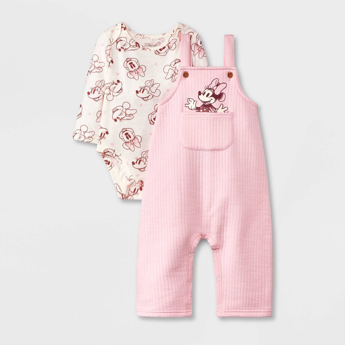Baby Girls' Disney Minnie Mouse Top and Bottom Set - Pink | Target