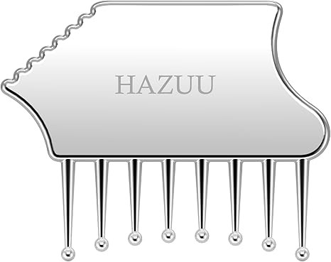 Portable Stainless Steel Scalp Massager - Guasha Scraping Tool for Head, Neck, Shoulders, Legs & ... | Amazon (US)