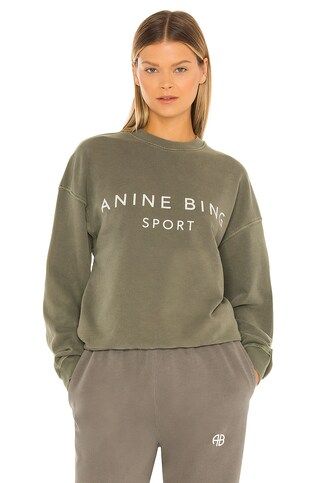 ANINE BING Sport Evan Sweatshirt in Olive from Revolve.com | Revolve Clothing (Global)