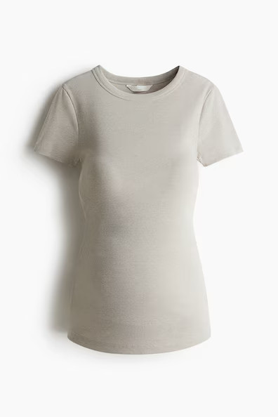 H & M - MAMA Geripptes Shirt - Beige - Damen | H&M (DE, AT, CH, NL, FI)
