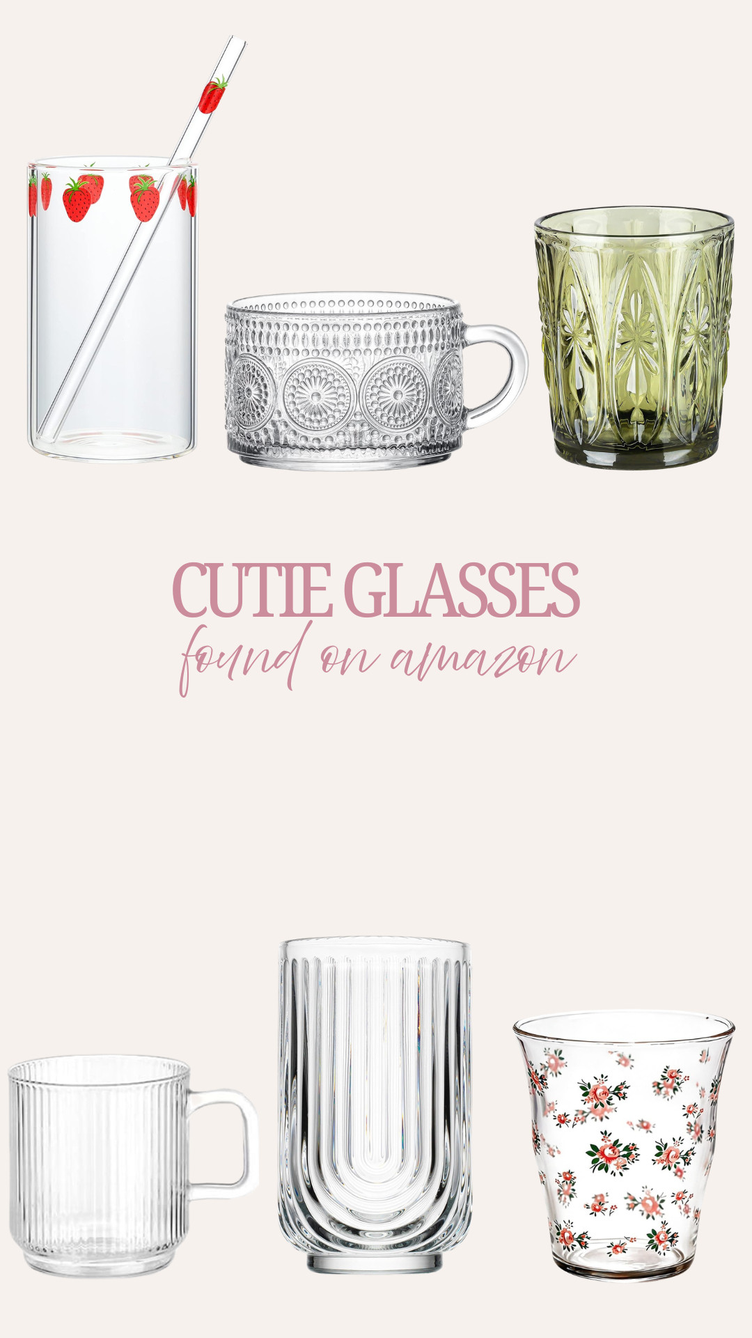 cutie glassware to add to your collection ✨


#LTKkitchen #LTKhome #LTKglassware 

 